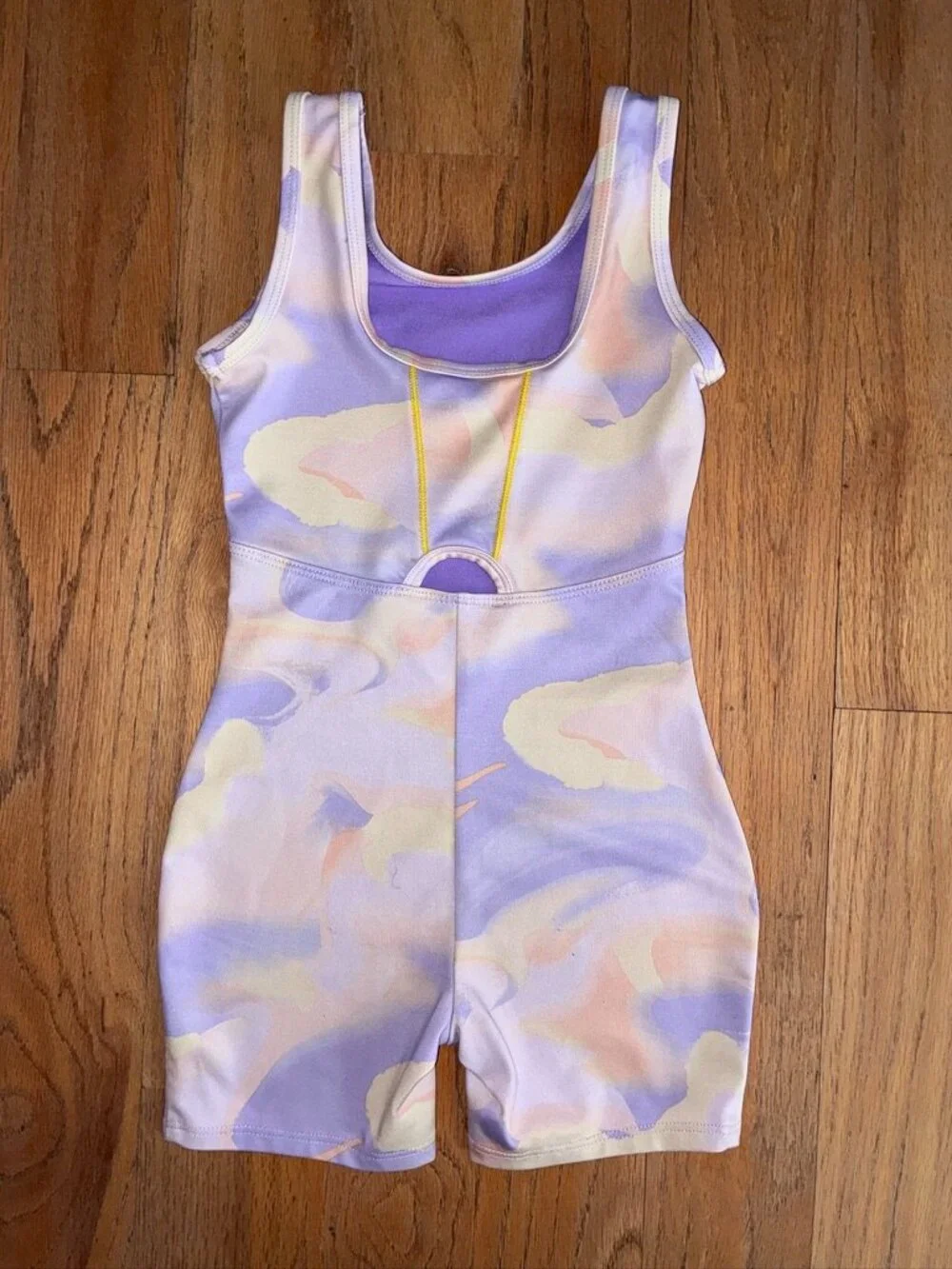 Cat & Jack Girls Pastel Gymnastics Biketard Unitard XS 4/5